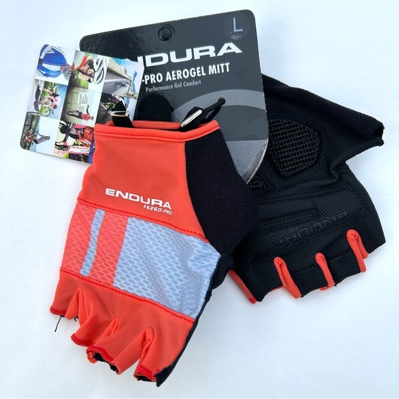 Endura FS260-pro aerogel mitt fingerless cycling glove Sz L - Picture 1 of 7